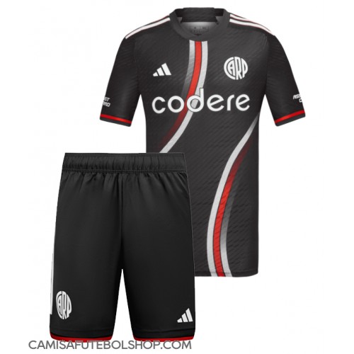 Camisa de time de futebol River Plate Replicas 3º Equipamento Infantil 2024-25 Manga Curta (+ Calças curtas)